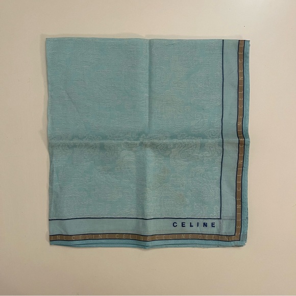 Celine Vintage Jacquard Handkerchief / Pocket Square - Picture 4 of 7